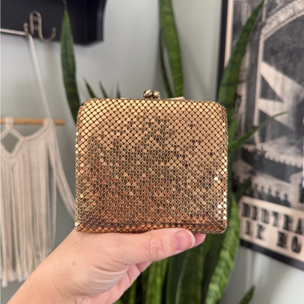 VTG 70s Gold Metal Mesh Wallet - NWT